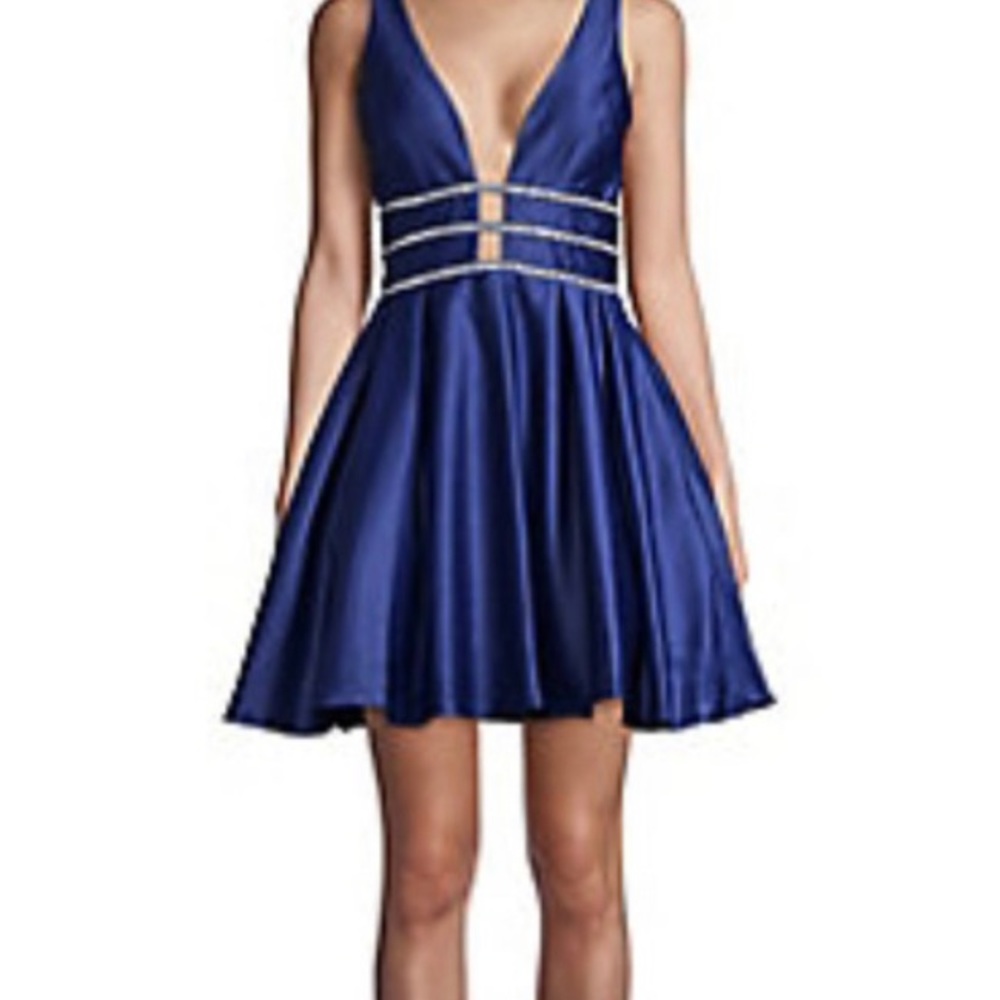 Blondie Nites royal blue mini dress (Size 3)